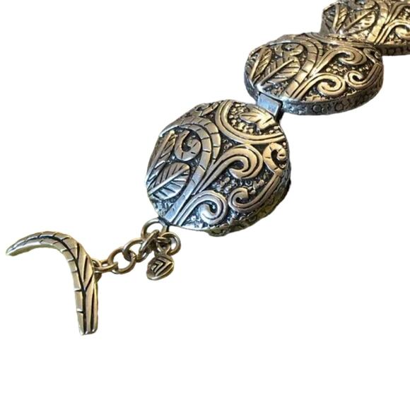 Silpada Sterling Silver Ancient Scroll Bracelet Toggle Clasp B2092 - Picture 3 of 13